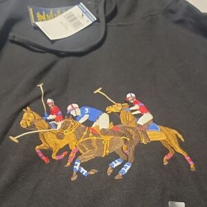 Ralph Lauren Black Polo Shirt with Blue Label